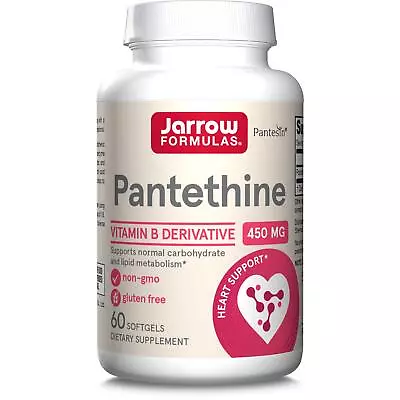 Jarrow Formulas Pantethine 450mg 60 Softgels Vitamin B5 Metabolism Energy • £29.03