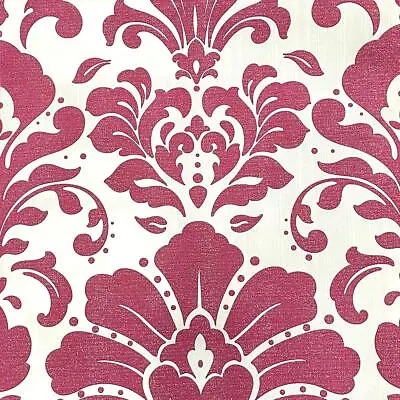 Textured Pink Glitter Damask Wallpaper Metallic Embossed Heavyweight Blown Vinyl • £11.99