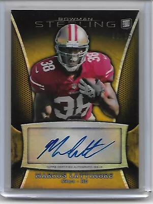 Marcus Lattimore 2013 Bowman Sterling Gold Refractor RC Rookie AUTO Autograph/25 • $19.99