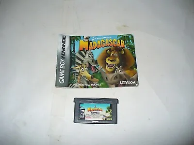 Madagascar Game Boy Advance Cartridge GBA Game Boy Advance Video Game • $4