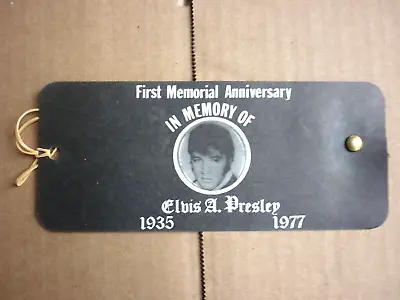 Vintage Elvis Presley First Anniversary Memorial Paper Banner 7 X 3 • $9.99