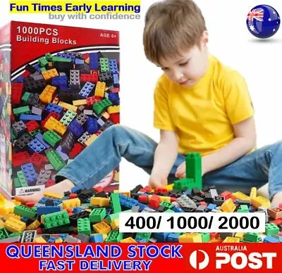 2000pcs Building Block Construction Bricks Big Bulk Value Pack For Boy Girl Toys • $31.95