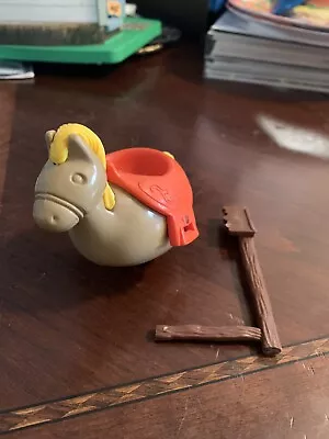 Vintage Weebles Horse W/ Saddle Western Romper Room Hasbro Wooden Piece Toy Fig • $8.99