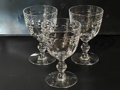 $25 • Buy Val St Lambert Kent York Water Goblet 745677 Set Of 3