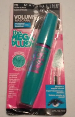 Maybelline Volume Express The Mega Plush 275 Very Black Mascara Water Proof • $0.99