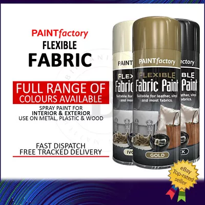 Flexible Fabric Spray Paint Leather Vinyl Textile Clothes Fast Drying 200ml -F2 • £5.45