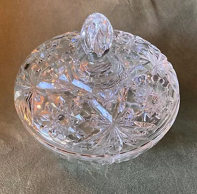 Anchor Hocking Large Glass Candy Dish With Lid (1960) EAPC Crystal Starburst • $29.99