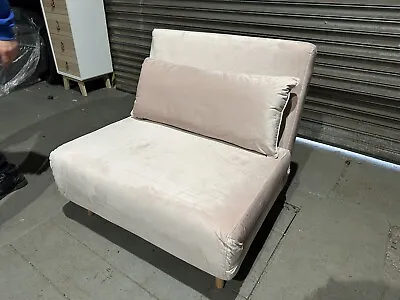 Roma Velvet Fabric Chairbed - Pink • £209