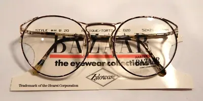 Vintage HARPER'S BAZAAR H.B. 20 Ant. Tortoise 52/21 Italy Eyeglass Frame NOS • $9.99