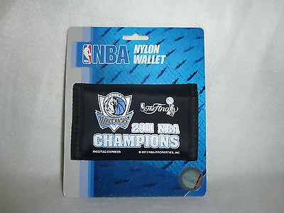 DALLAS MAVERICKS  2011 CHAMPS  Nylon TriFold WALLET   New On Package! • $1.97