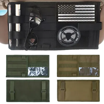 Tactical MOLLE Vehicle Visor EDC Tool Pouch Car Sun Visor Organizer Storage Bag • $10.99