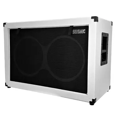 Contemporary 2x12  Empty Guitar Speaker Cabinet - White Tolex With Black Grill • $266.99