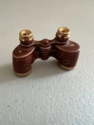 Vintage Arcadia Miniature Binoculars Gold Trim Salt And Pepper • $18.99