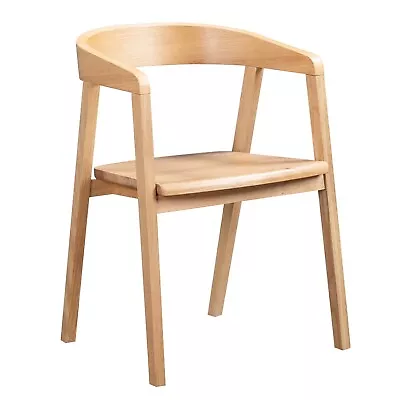 GRADE A1 - Solid Oak Curved Dining Chair - Anders A1/AND008 • £147.97