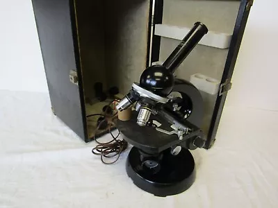 Vintage Lab Scientific Equipment Microscope Zeiss Winkel Germany In Case • $149.87