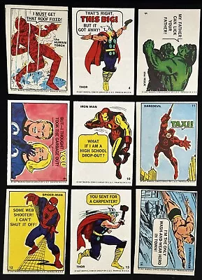 1967 Philadelphia Marvel Super Heroes Stickers Partial Set (32/66) Spider Man • $57