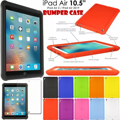 For IPad Air 3 2019 10.5  Rugged Durable Soft Silicone Shock Proof BUMPER Case • £4.95