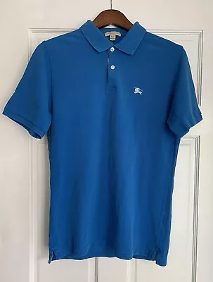 Burberry Brit Mens Blue Collared Short Sleeve Polo Shirt Size Small Vintage • $58