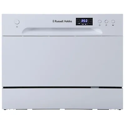 Russell Hobbs RHTTDW6W White Table Top Dishwasher With 6 Programmes & 6 Settings • £239.99