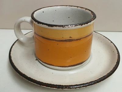 £20.87 • Buy Vintage Wedgwood Midwinter Stonehenge Sun Pattern Cup & Saucer C1973-86 England