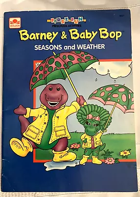 Barney And Baby Bop Coloring Book Seasons And Weather Vintage 1993 Unused • $10.26