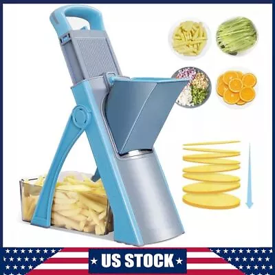 Safe Mandoline Vegetable Slicer Adjustable Vegetable Chopper Mandolin Kitchen US • $62.99