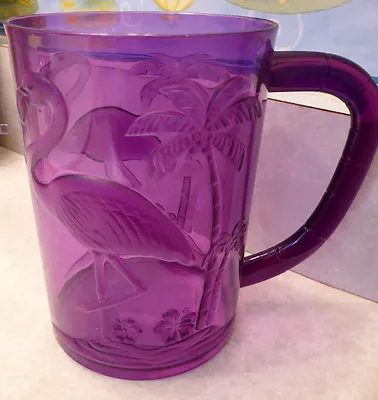 $12.99 • Buy Purple FLAMINGO MUG Florida Party Goblet Plastic Glass Pool Friendly Luau