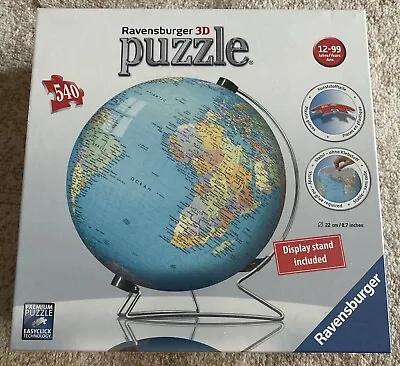 Ravensburger 540 Piece 3D Puzzle World Globe NEW SEALED IN BOX • $19.99