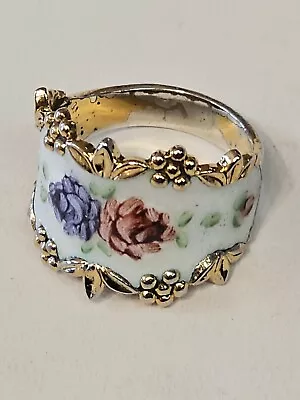 Joseph Esposito Floral Enamel Sterling Ring • $23.98