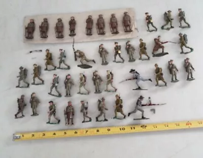 Vintage Lead Metal Britains Toy Soldier Lot Of 9 Hand Painted Figures EX Conditi • $99.99