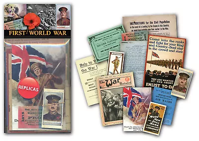 World War One Memorabilia Pack With Over 20 Pieces Of Replica Artwork • £7.45