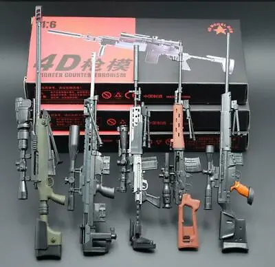 4D Pioneer Counterterrorism 1:6 Gun Model SVD PSG MK14 DSR-1 TAC-50 Weapon Kits • £3.88