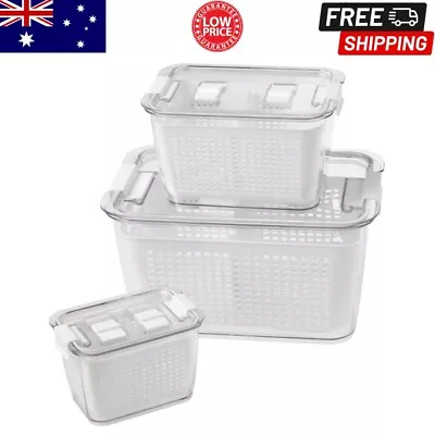 Ortega Kitchen 3-Piece Fridge Food Saver Set Convenient Storage With Lids AU New • $40.95