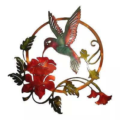 NEW Metal Bird Wall Art Round Bird Wall Decor Silhouette Modern Wall Art Gift US • $15.36