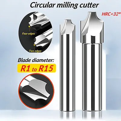 HSS Corner Rounding End Mill R1/1.5/2-R15 Radius Milling Cutter CNC Router Bits • $8.25