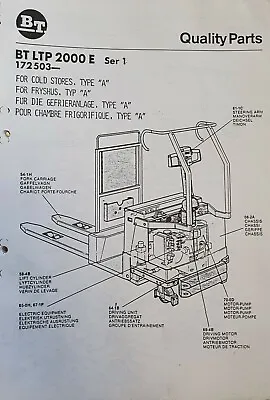 BT Spare Parts Book - Ltp 2000E Stacker Ser.1 No. 172503 - Ant • £13.80