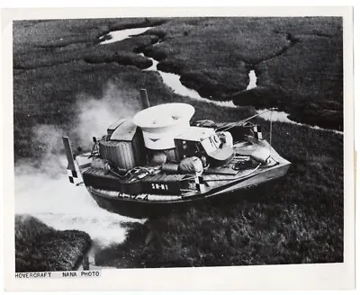 1963 British Hovercraft NRDC SR-N1 Flying Saucer On Marsh Land News Photo • $33.99