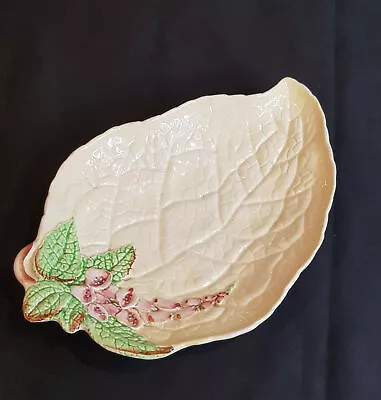 Carlton Ware Hand Painted Leaf Dish Plate Australian Design Yellow • $24.99