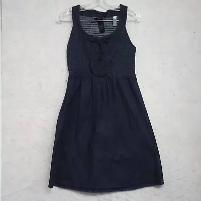 Calvin Klein Jeans A-Line Dress Women Size Medium Blue Sleeveless Cotton Stretch • $19.59