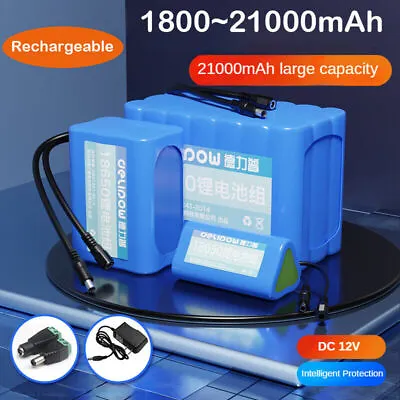 1800~21000mAh 12V Rechargeable Li-ion Battery Pack For Rod Speaker & Solar Lamp • £25.99