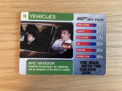 007 Spy Files Cards 2002 Vehicles #11 AMC Matador • £0.99