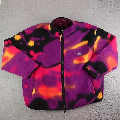 Nike Air Jordan Flight MVP Jacket Mens XXL Purple Multicolor Sherpa Loose Fit • $49.95