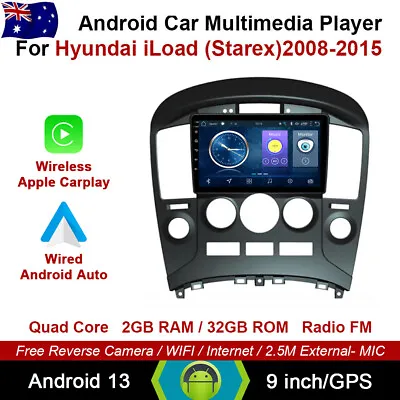 9  Android 13 Auto Carplay Car Non DVD GPS  For Hyundai ILoad (Starex)2008-2015 • $389.90