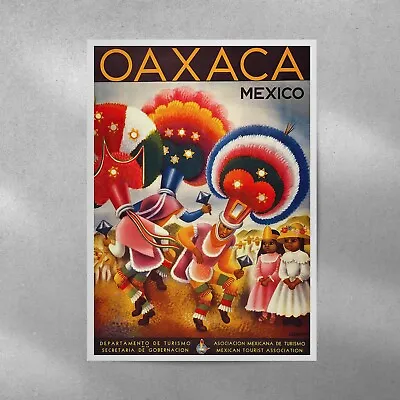 Travel Poster OAXACA MEXICO Vintage Poster Premium Print 13x19  In. • $16.99