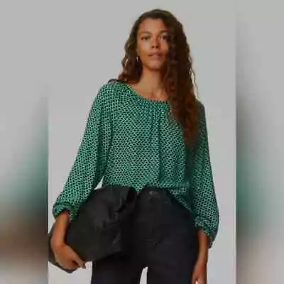 Michael Kors Green Knit Top Med 3/4-arm Soft Knit Top Career Or Casual Size Med • $29