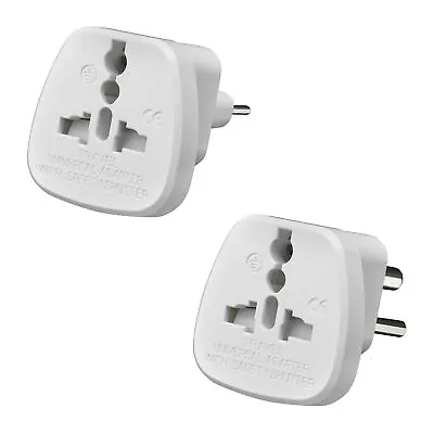 2/3 Pin Prong India Indian Pakistan Travel Plug Adaptor Adapter Universal Power • £6.59