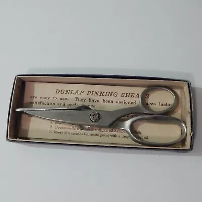 Vintage Dunlap Pinking Shears With Original Box Sewing Dress Maker • $30