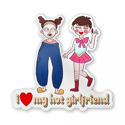 CVHoming Sticker I Love My Hot Girlfriend Sticker Lover Couple Cute Funny Wate • $6.25