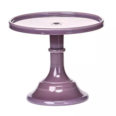 Mosser Glass USA Vintage Cake Stand Eggplant 9 Inch • $42.95