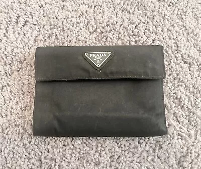 Prada Nylon Trifold Black Wallet • $50